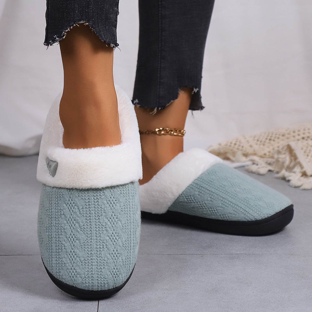 Shop FluffKnit Cozy Plush Slippers | Fluffy Indoor Slippers - Goodlifebean Plushie | Stuffed Animal
