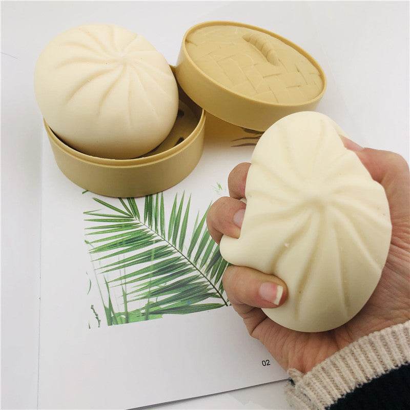 BuyStress Relief Steamed Bao Plushie | Decompression Toy - Goodlifebean Plushies | Stuffed Animals