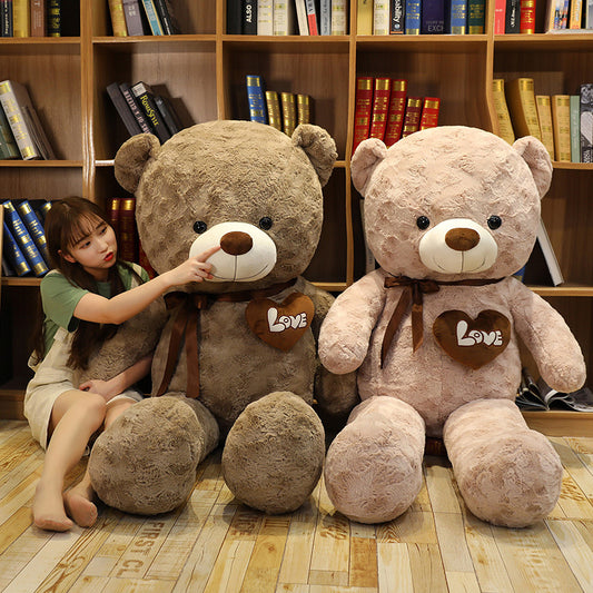 Shop Giant Fuzzy Brown Life Size Teddy Bear( 3ft) - Stuffed Animals Goodlifebean Plushies | Stuffed Animals