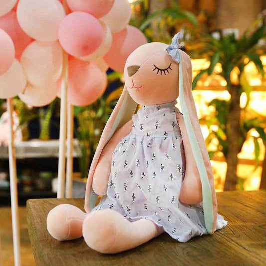Poppy: Cute Pink and Blue Fluffy Bunny Plushie - Goodlifebean stuffed animals