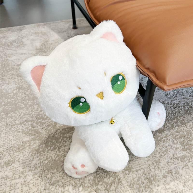BuyKokoro: Kawaii White Cat Plushie | Cute Stuffed Animal Cat - Goodlifebean Plushies | Stuffed Animals
