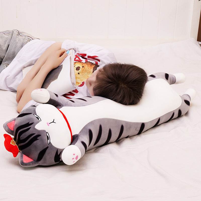 Shop Grumpy Long Cat Pillow Plush - Goodlifebean Plushie | Stuffed Animal