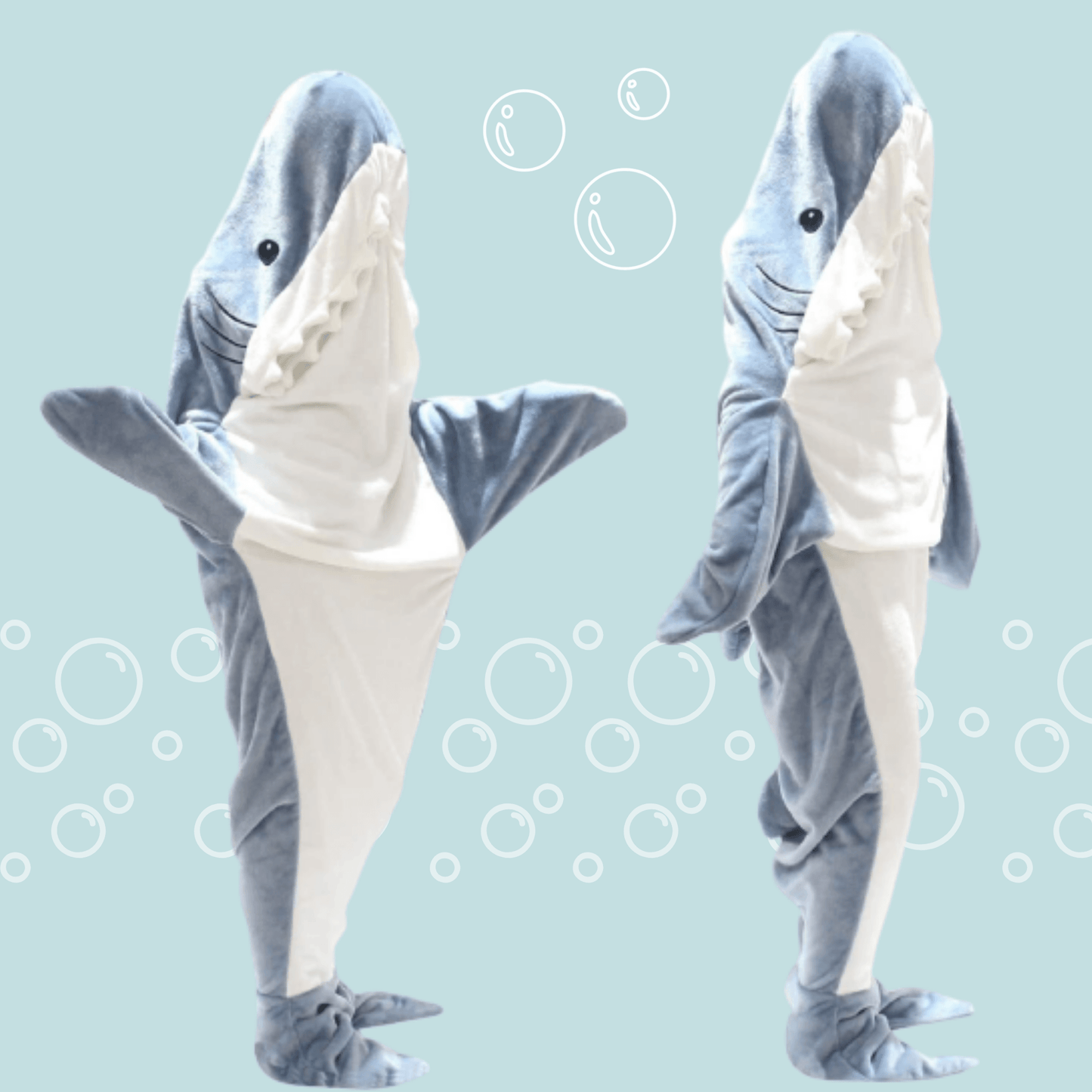 BuyCozy Sharkie™: Cozy Shark Hoodie Blanket For Adults - Goodlifebean Plushies | Stuffed Animals