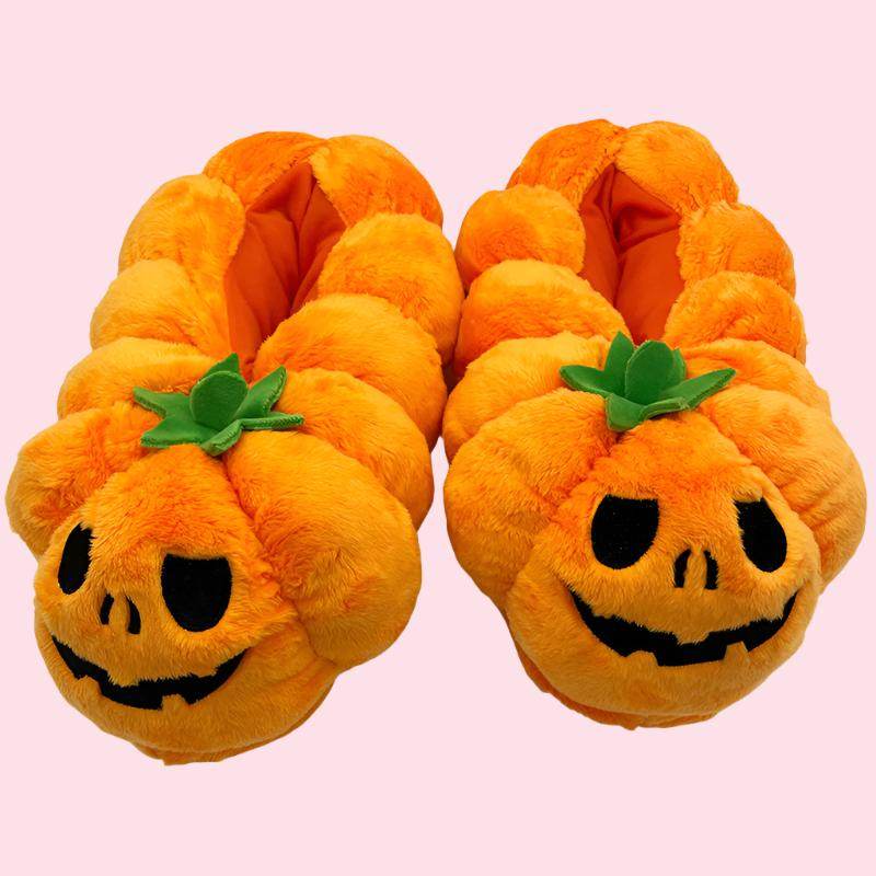Shop Jack-o'-Lounge Slippers | Spooky Halloweem Slippers - Goodlifebean Plushies | Stuffed Animals