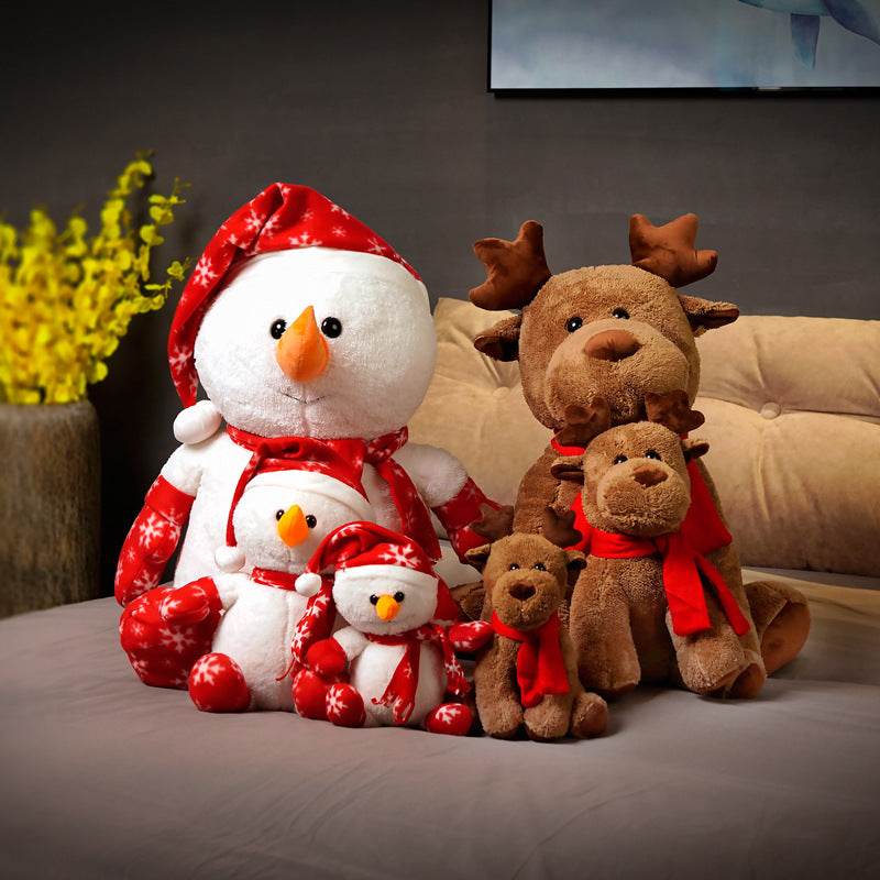 BuyCute Snowman and Rudolf Plushie - Goodlifebean Plushies | Stuffed Animals
