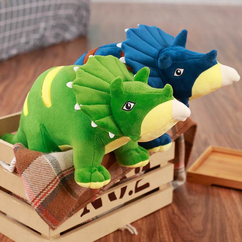Shop Giant Tricia the Triceratops Dinosaur Plush Toy - Goodlifebean Plushie | Stuffed Animal