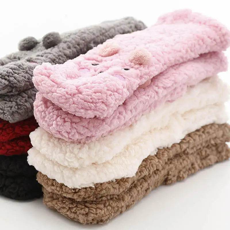 Shop Cute Warm Fuzzy Bear Sockks - Goodlifebean Plushie | Stuffed Animal