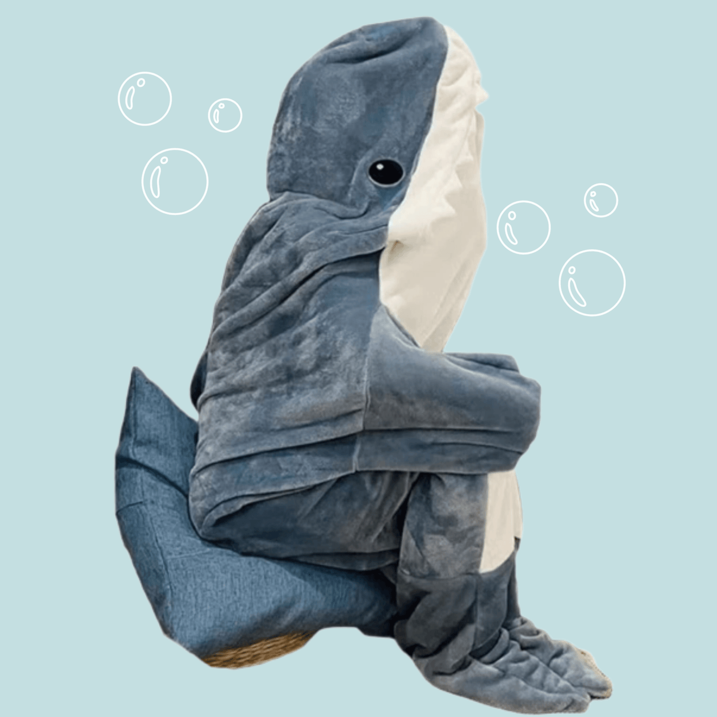 BuyCozy Sharkie™: Cozy Shark Hoodie Blanket For Adults - Goodlifebean Plushies | Stuffed Animals