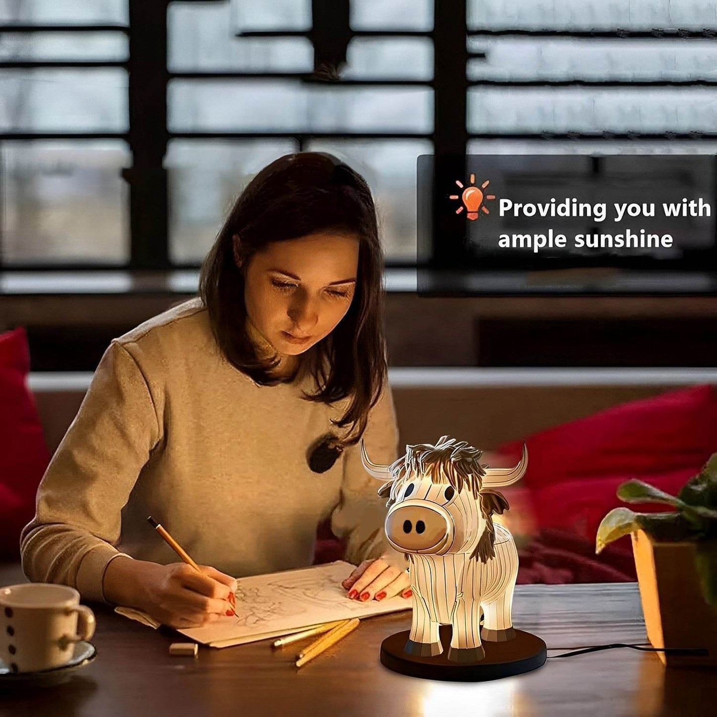 Shop Moo N Glow: Cute Cow Table Lamp - Goodlifebean Plushie | Stuffed Animal