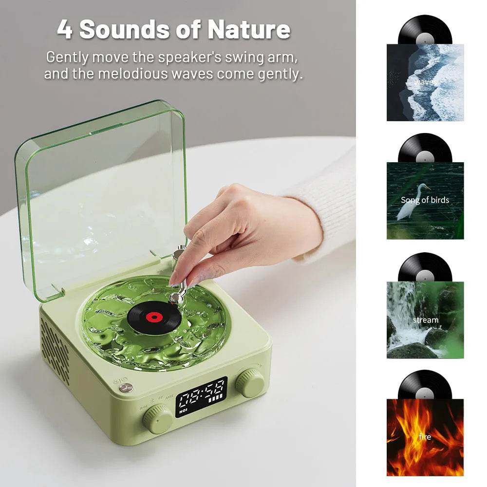 RetroWave: Wavy Vinyl Ocean Turntable Speaker - Goodlifebean