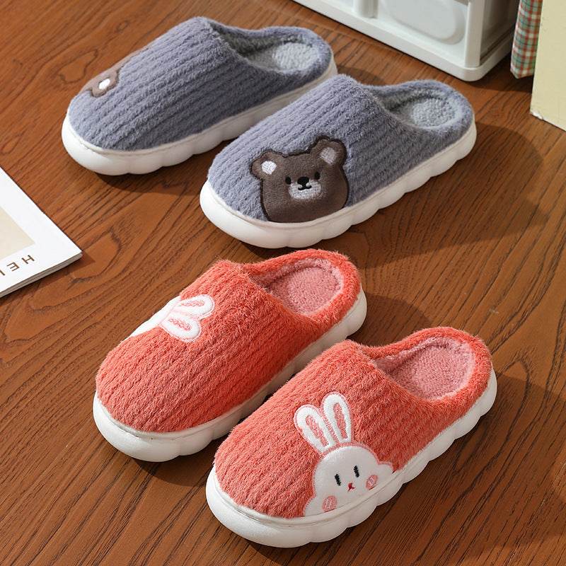 Shop Cute Rabbit Plush Fleece Slippers - Goodlifebean Plushie | Stuffed Animal