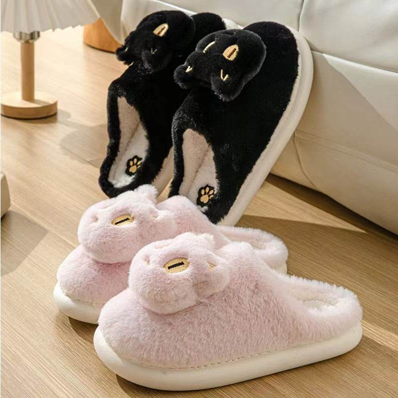 Shop Kawaii Fluffy Cat Plush Slippers - Goodlifebean Plushie | Stuffed Animal