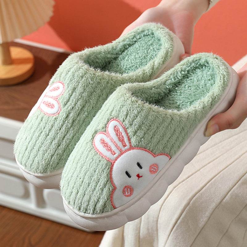 Shop Cute Rabbit Plush Fleece Slippers - Goodlifebean Plushie | Stuffed Animal