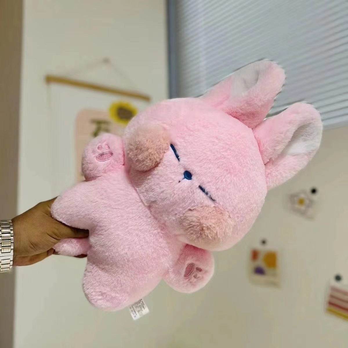 Buttons: Fluffy White Kawaii Bunny | Stuffed Animal Bunny.