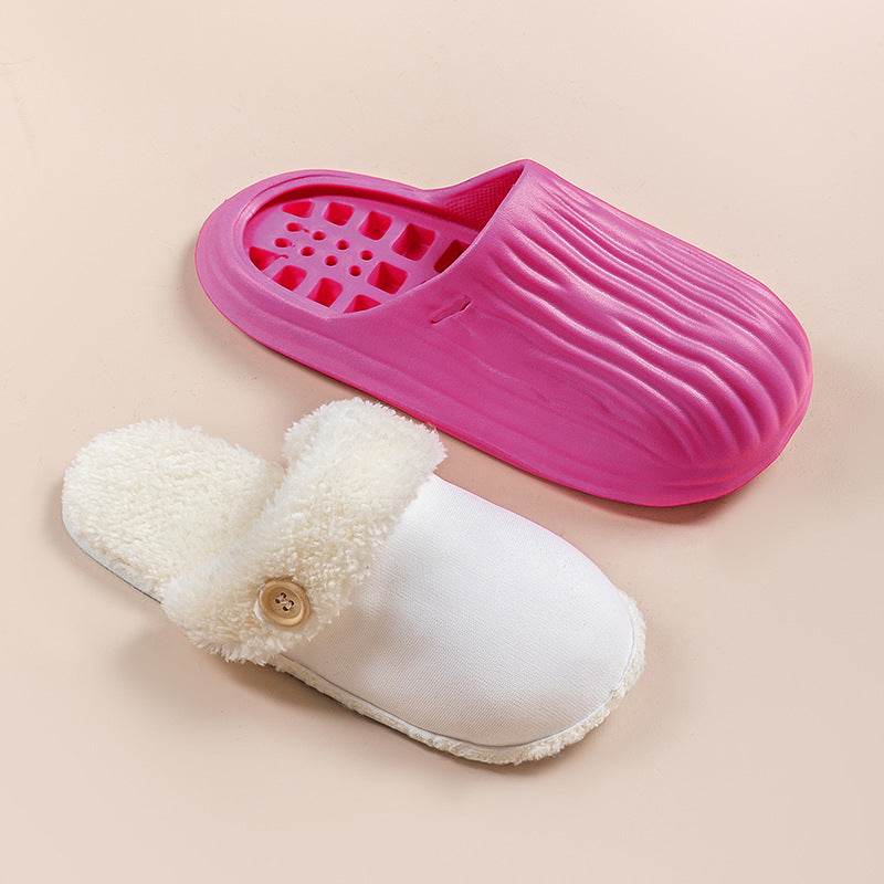 Shop CozySwap: Indoor-Outdoor Slippers with Detachable Fur - Goodlifebean Plushie | Stuffed Animal