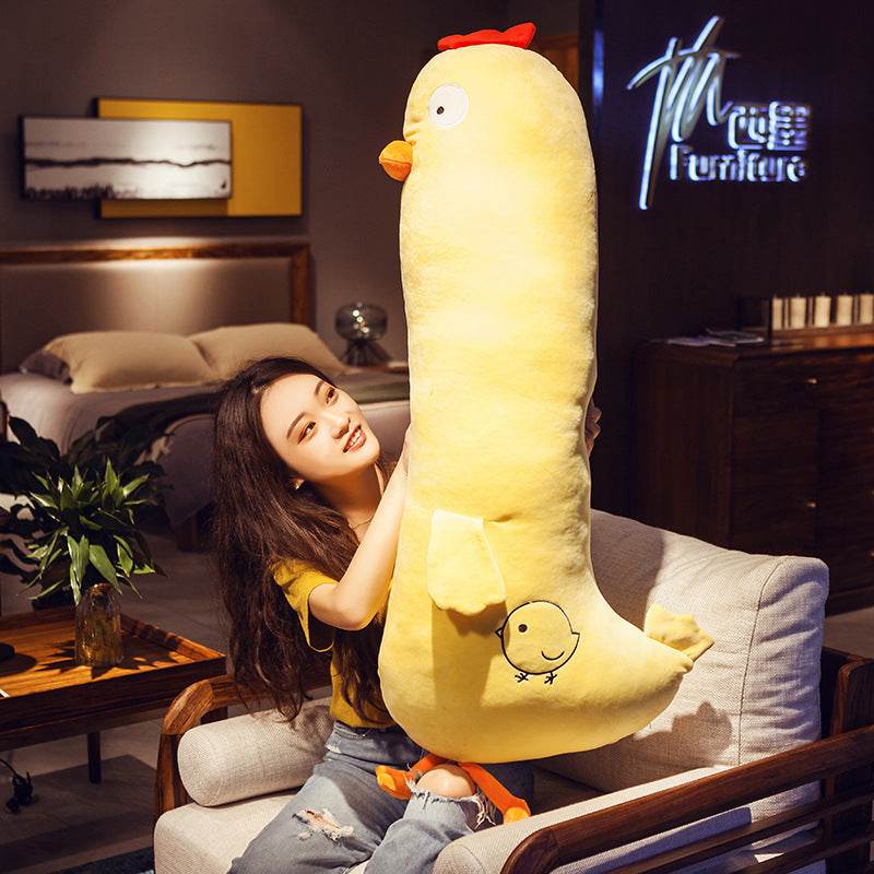 BuyCluckles: Chonky Chicken Body Pillow Plush - Goodlifebean Plushies | Stuffed Animals