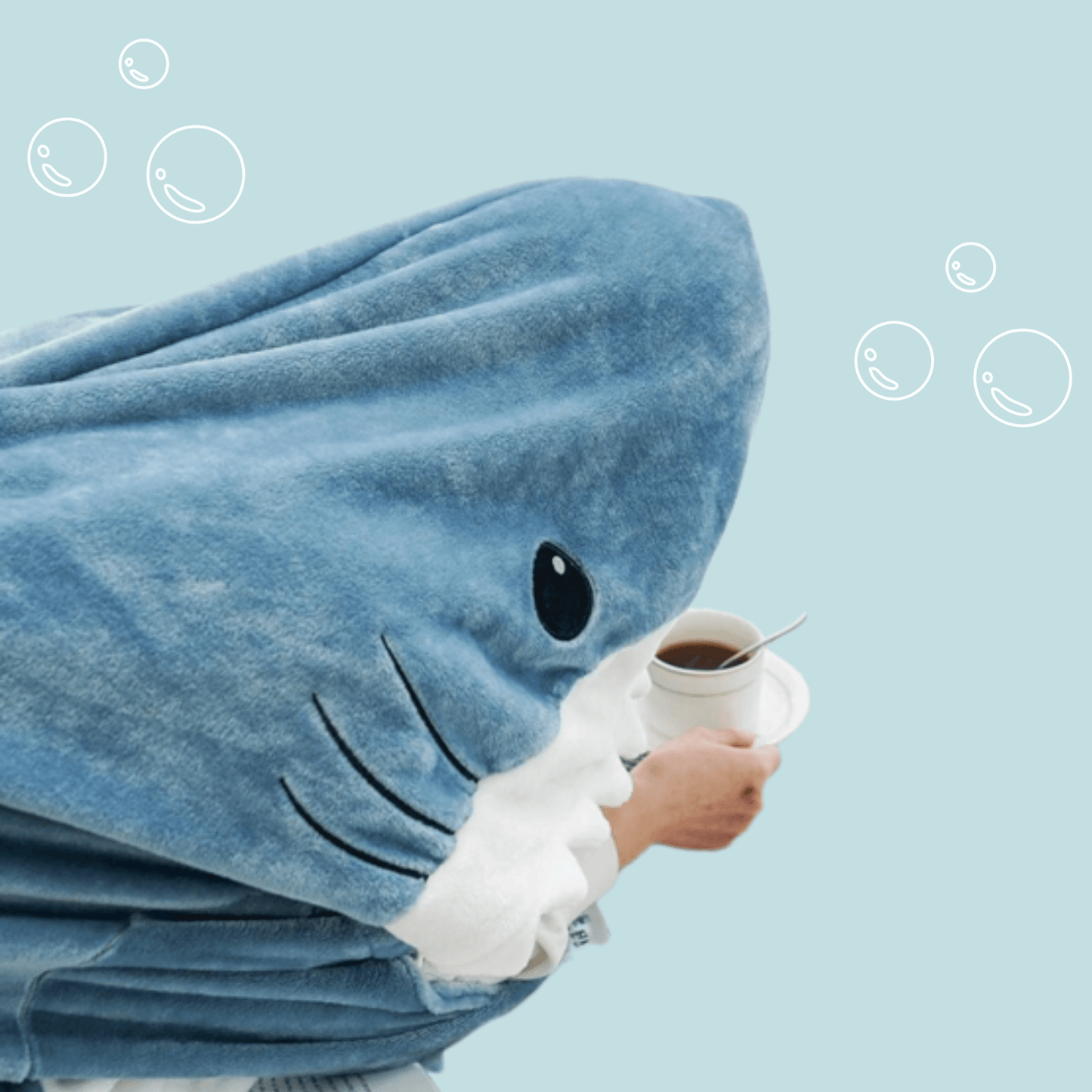BuyCozy Sharkie™: Cozy Shark Hoodie Blanket For Adults - Goodlifebean Plushies | Stuffed Animals