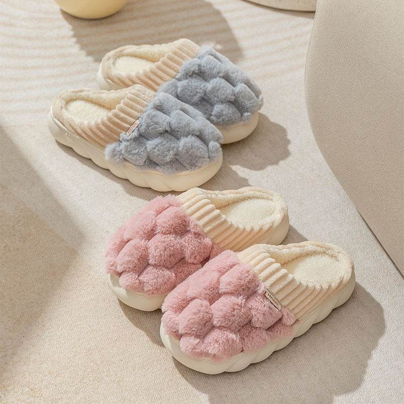 Shop Honeycomb: Fluffy Plush Slippers | Warm Indoor Slippers - Goodlifebean Plushie | Stuffed Animal