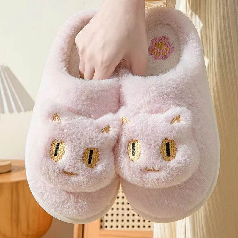 Shop Kawaii Fluffy Cat Plush Slippers - Goodlifebean Plushie | Stuffed Animal