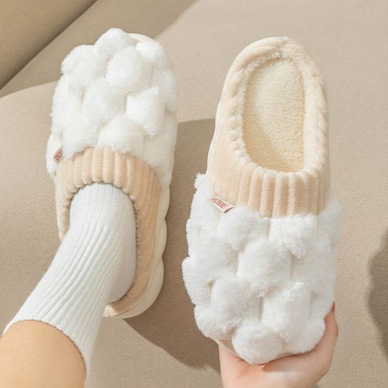 Shop Honeycomb: Fluffy Plush Slippers | Warm Indoor Slippers - Goodlifebean Plushie | Stuffed Animal