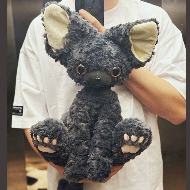 BuyCozy Curl Cat: Cute Curly Haired Black Cat | Black Cat Plush - Goodlifebean Plushies | Stuffed Animals