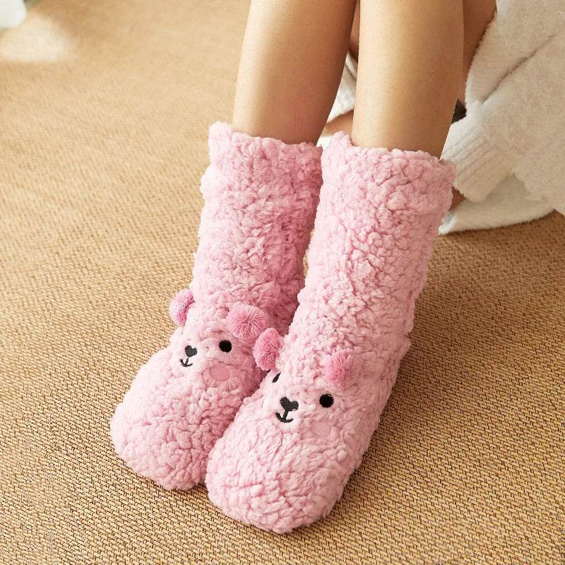 Shop Cute Warm Fuzzy Bear Sockks - Goodlifebean Plushie | Stuffed Animal