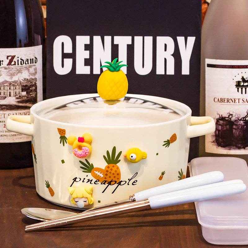 Kawaii Ceramic Ramen Bowl - Goodlifebean home decor