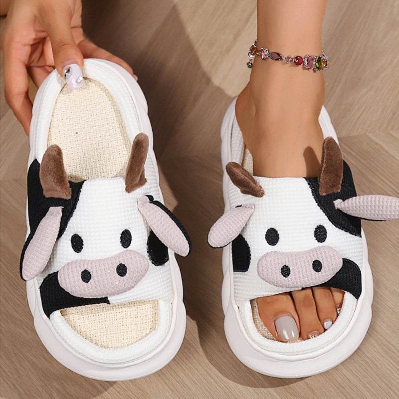 Shop Cowzy Kawaii Slippers | Cute Cow Slippers - Goodlifebean Plushie | Stuffed Animal