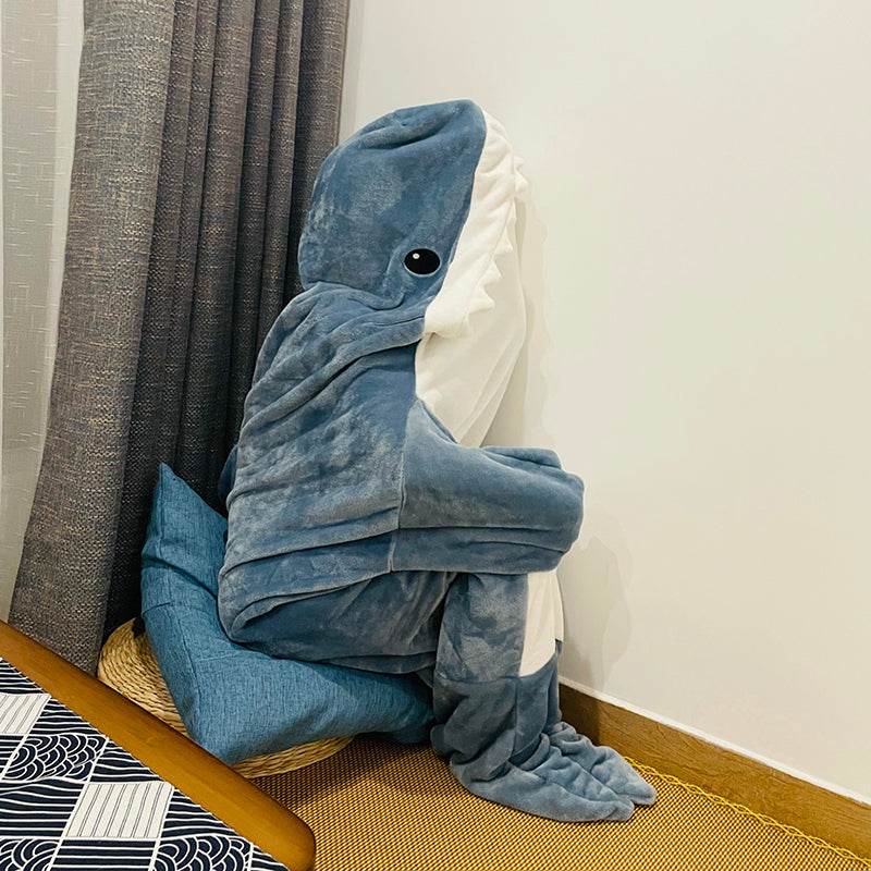 BuyCozy Sharkie™: Cozy Shark Hoodie Blanket For Adults - Goodlifebean Plushies | Stuffed Animals
