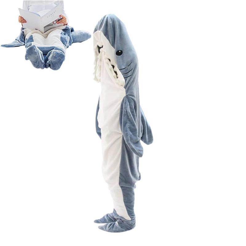 BuyCozy Sharkie™: Cozy Shark Hoodie Blanket For Adults - Goodlifebean Plushies | Stuffed Animals