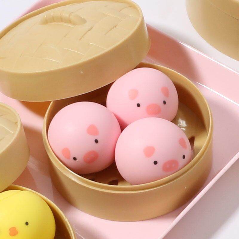 BuyStress Relief Steamed Bao Plushie | Decompression Toy - Goodlifebean Plushies | Stuffed Animals