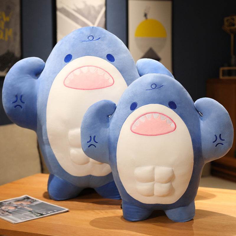 BuyBuffed Muscular Shark Plushie - Goodlifebean Plushies | Stuffed Animals