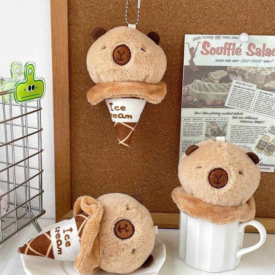 CapyCream: Mini Capybara Flavored Ice - cream Plushie - Goodlifebean stuffed animals