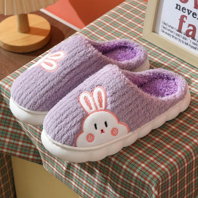 Shop Cute Rabbit Plush Fleece Slippers - Goodlifebean Plushie | Stuffed Animal