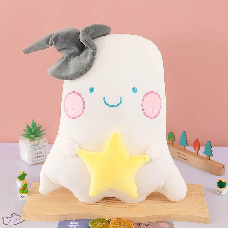 Shop Ghostie Puff | Kawaii Ghost Halloween Plushie - Goodlifebean Plushie | Stuffed Animal