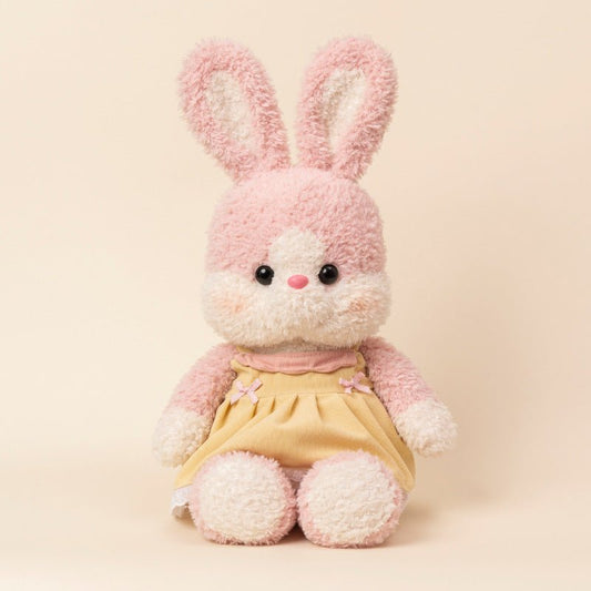 Pipi: Cute Pink Bunny Plushie | Pink White Stuffed Animal Bunny - Goodlifebean