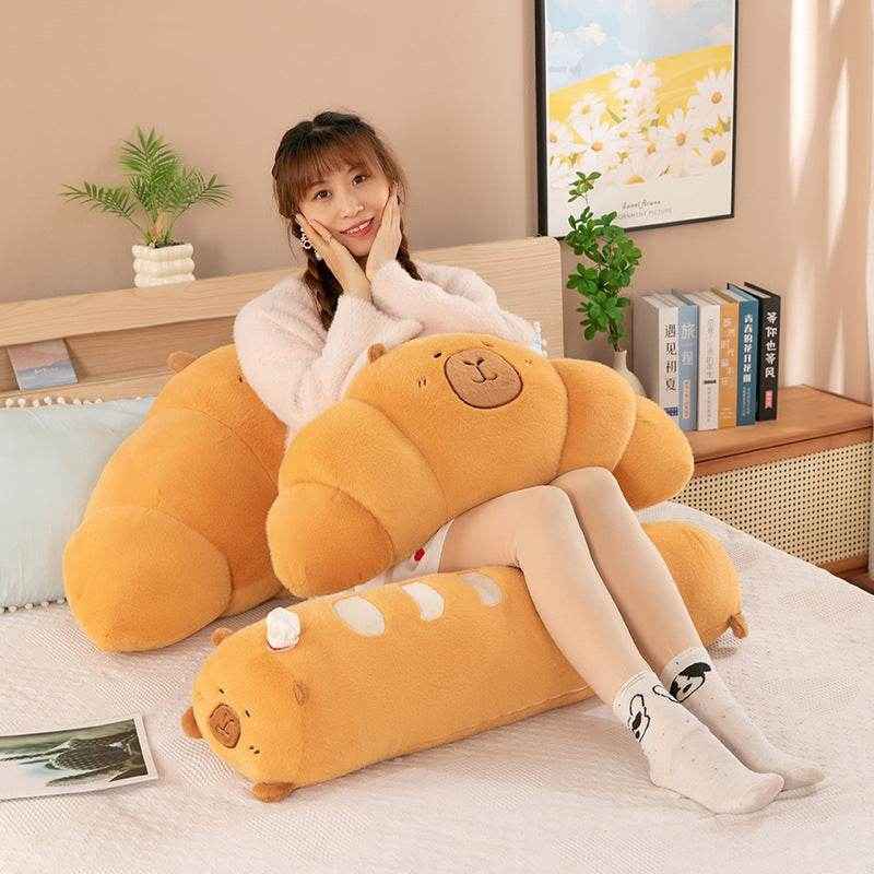 Caprissant: The Buttery Soft Capybara Croissant Plushie | Cute Capybara Plushie - Goodlifebean Stuffed Animals