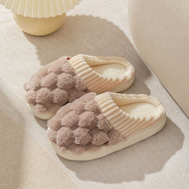 Shop Honeycomb: Fluffy Plush Slippers | Warm Indoor Slippers - Goodlifebean Plushie | Stuffed Animal
