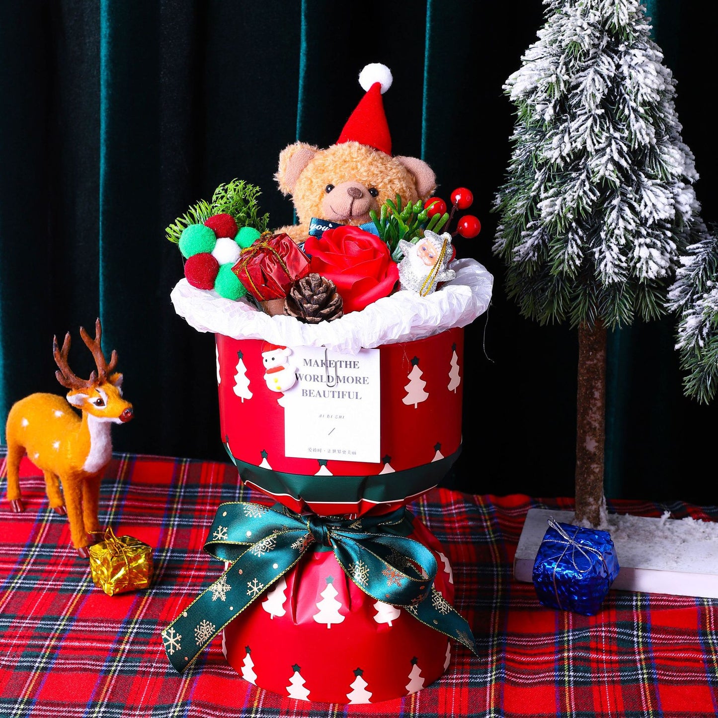 Shop Christmasy Plush Bouquet - Stuffed Animals Goodlifebean Plushies | Stuffed Animals