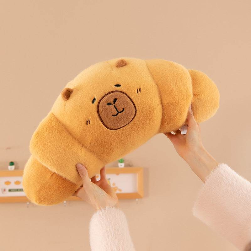 Shop Caprissant: The Buttery Soft Capybara Croissant Plushie | Cute Capybara Plushie - Goodlifebean Plushie | Stuffed Animal