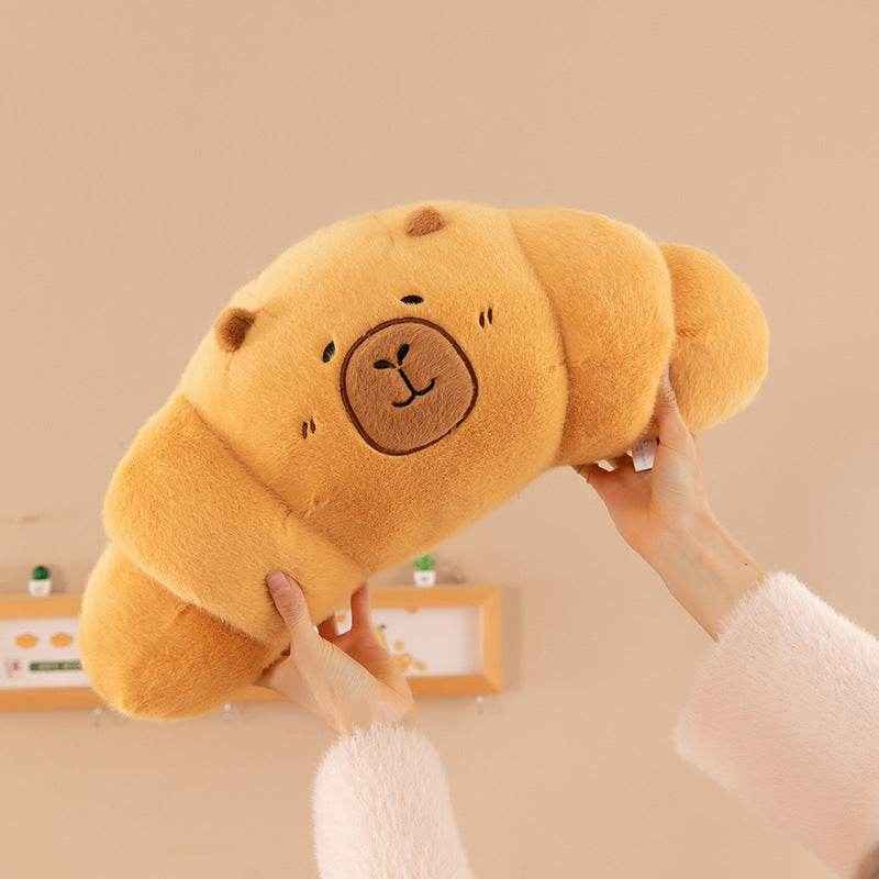 Caprissant: The Buttery Soft Capybara Croissant Plushie | Cute Capybara Plushie - Goodlifebean Stuffed Animals