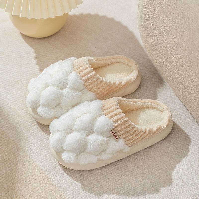 Shop Honeycomb: Fluffy Plush Slippers | Warm Indoor Slippers - Goodlifebean Plushie | Stuffed Animal
