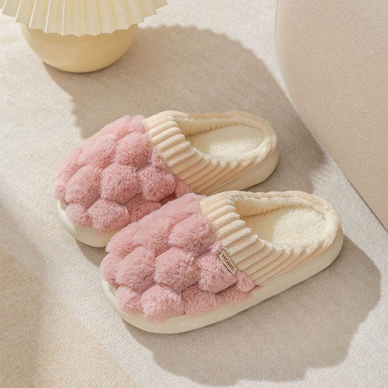 Shop Honeycomb: Fluffy Plush Slippers | Warm Indoor Slippers - Goodlifebean Plushie | Stuffed Animal