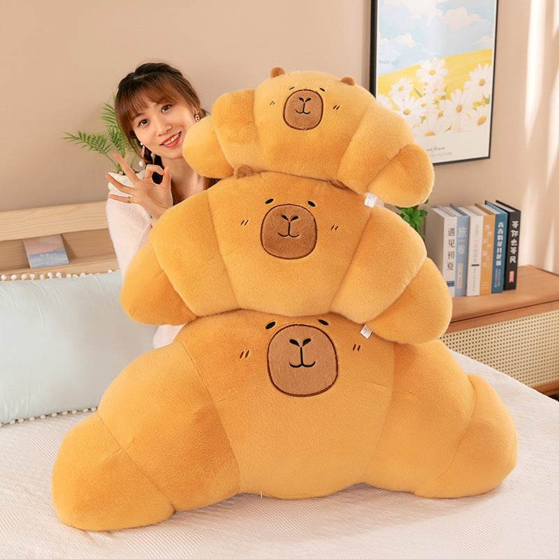 Shop Caprissant: The Buttery Soft Capybara Croissant Plushie | Cute Capybara Plushie - Goodlifebean Plushie | Stuffed Animal