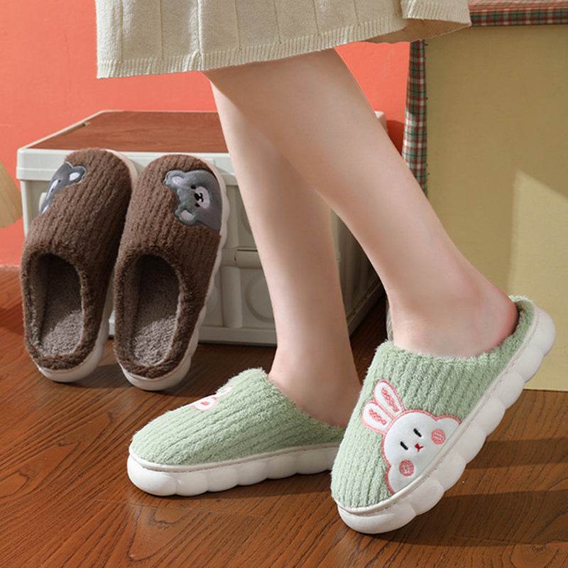 Shop Cute Rabbit Plush Fleece Slippers - Goodlifebean Plushie | Stuffed Animal