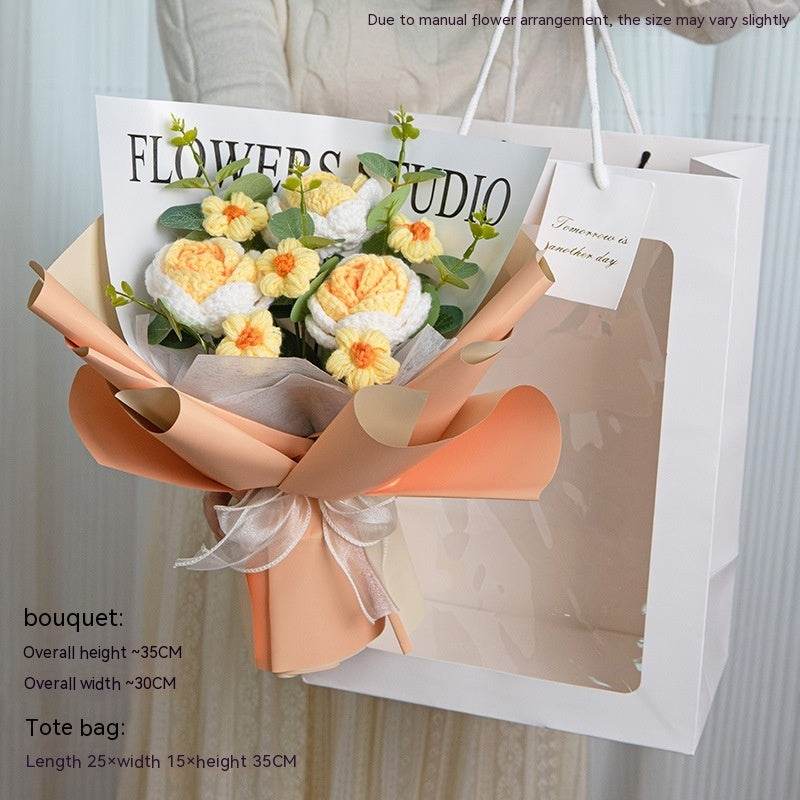 BuyCute Handmade Crochet Flowers For Girlfriend | Forever Roses For Her - Goodlifebean Plushies | Stuffed Animals