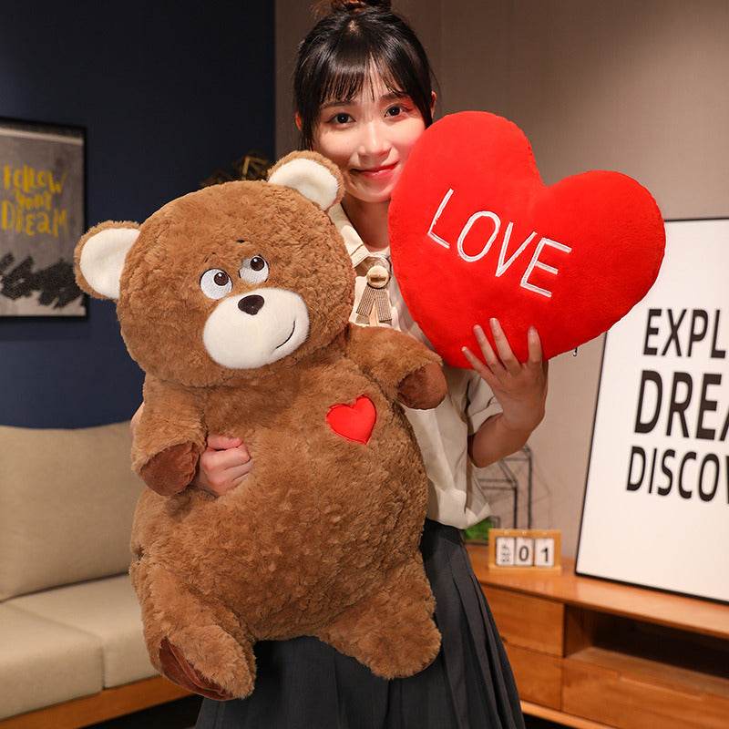 BuyMr Cocoa: Love-Struck Brown Bear - Goodlifebean Plushies | Stuffed Animals