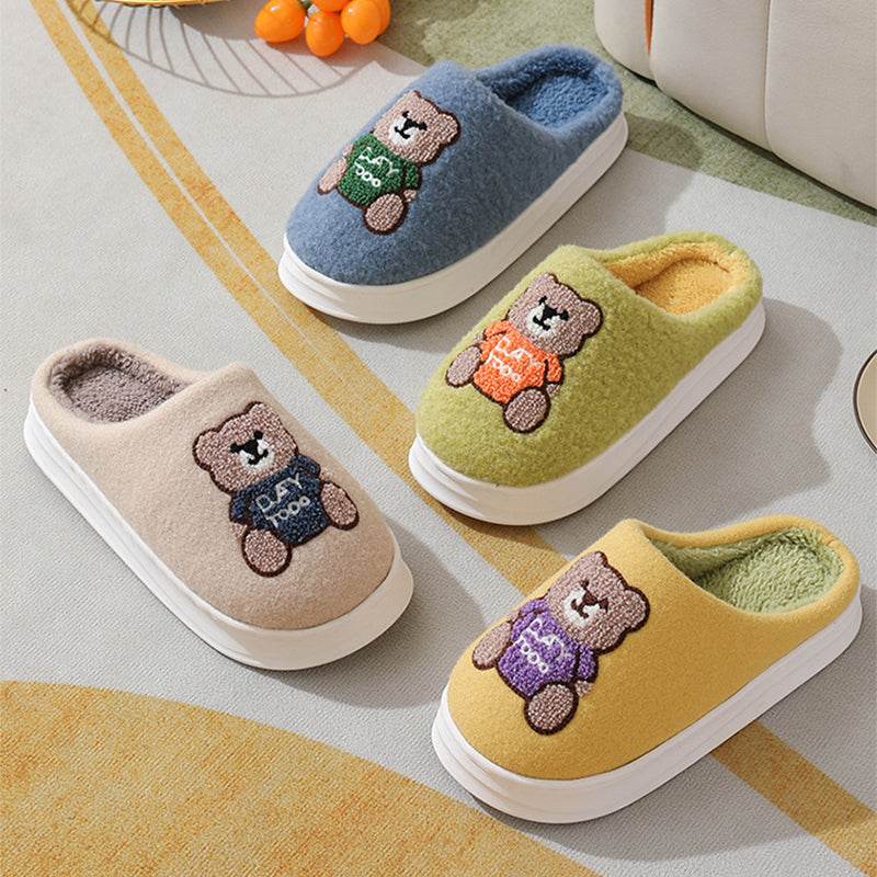 Shop Cute Teddy bear Slippers | Warm Indoor Slippers - Goodlifebean Plushie | Stuffed Animal