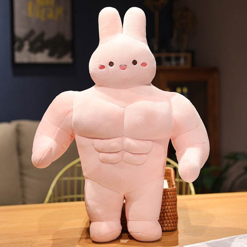 BuyBuffed Up Muscluar Stuffed Bunny Plushie - Goodlifebean Plushies | Stuffed Animals