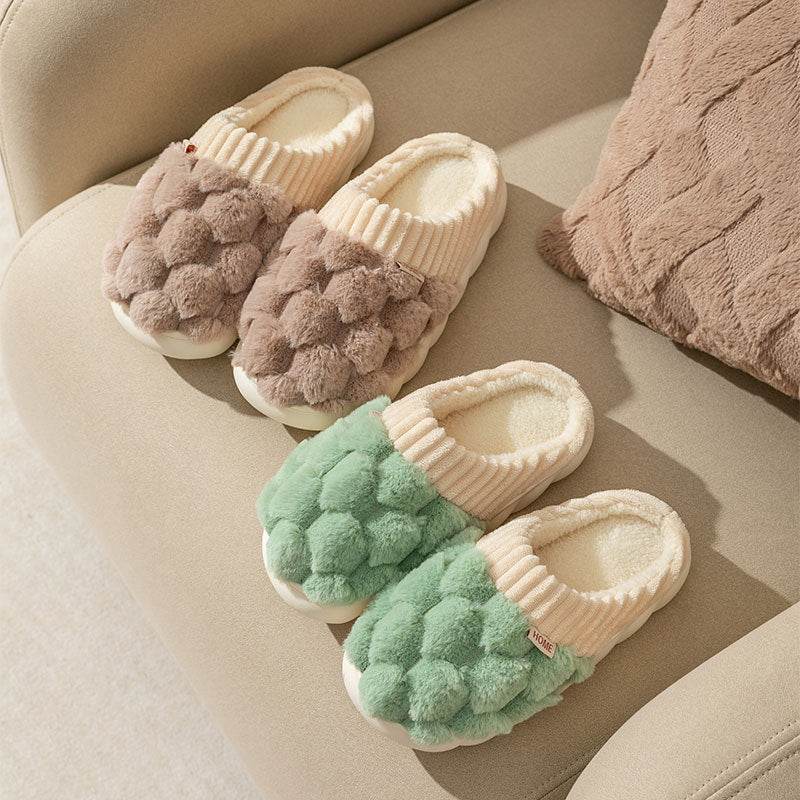 Shop Honeycomb: Fluffy Plush Slippers | Warm Indoor Slippers - Goodlifebean Plushie | Stuffed Animal